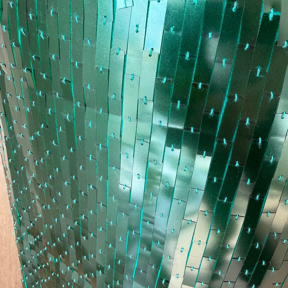 J.Crew Collection Emerald Green Rectangular Sequi… - image 4